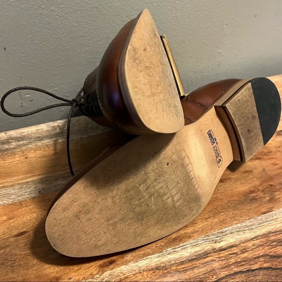 Stacy Adams Dunbar Tan Wingtip Oxfords 9W - Picture 10 of 13